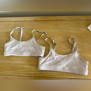 Girls Ivivva nude color sports bras bundle: size 10, and 12